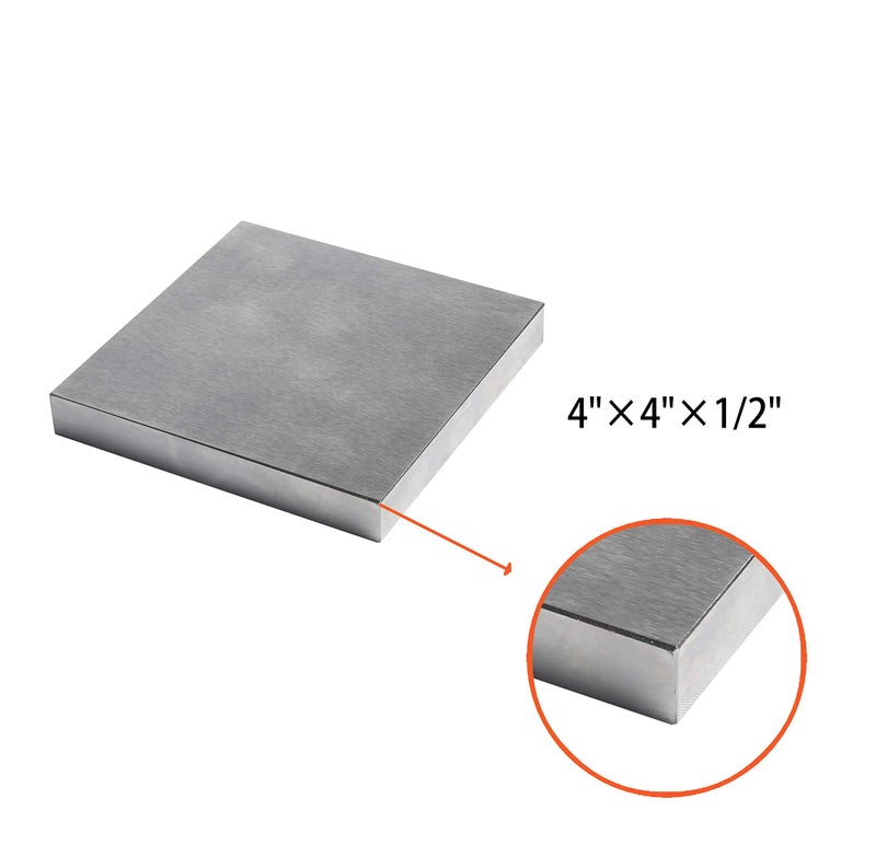 HimaPro Steel Bench Block 4"x4" Flat Anvil Jewelers Tool Metal Bench Block for Jewelry and Stamping (4"X4"X1/2") - Image 4